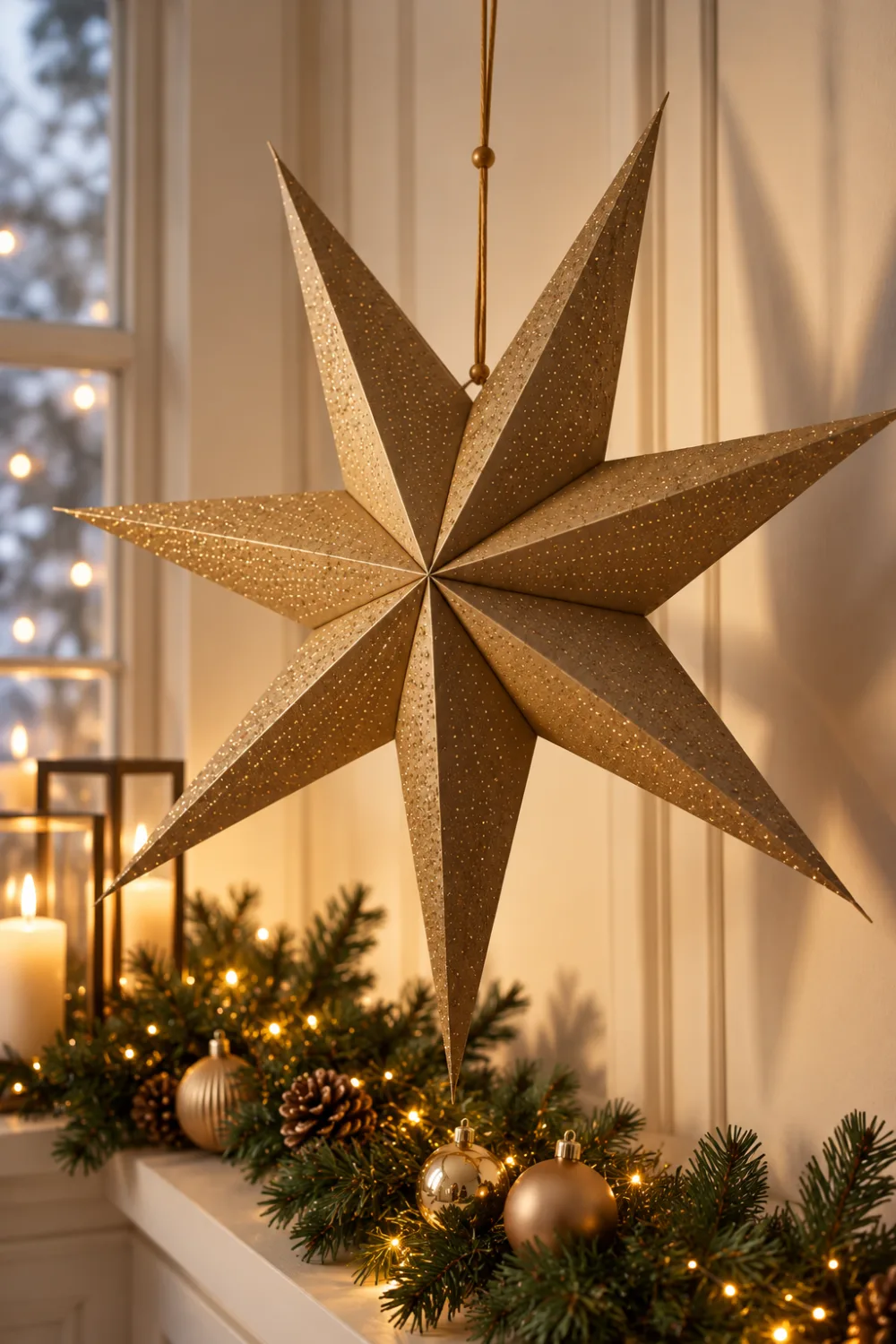 Goldener Weihnachtsstern „Gilded Star“, Inhalt und Verpackung