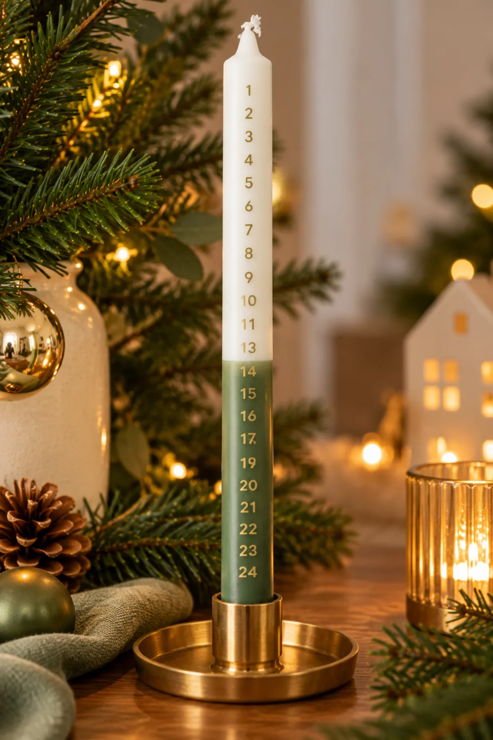"Christmas Countdown" in grün & weiß, Ansicht 2