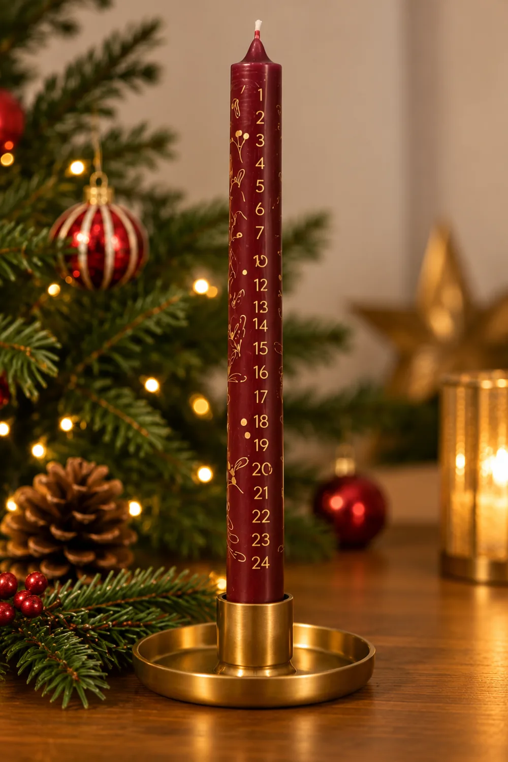 "Christmas Countdown" in Burgunder, Ansicht 2
